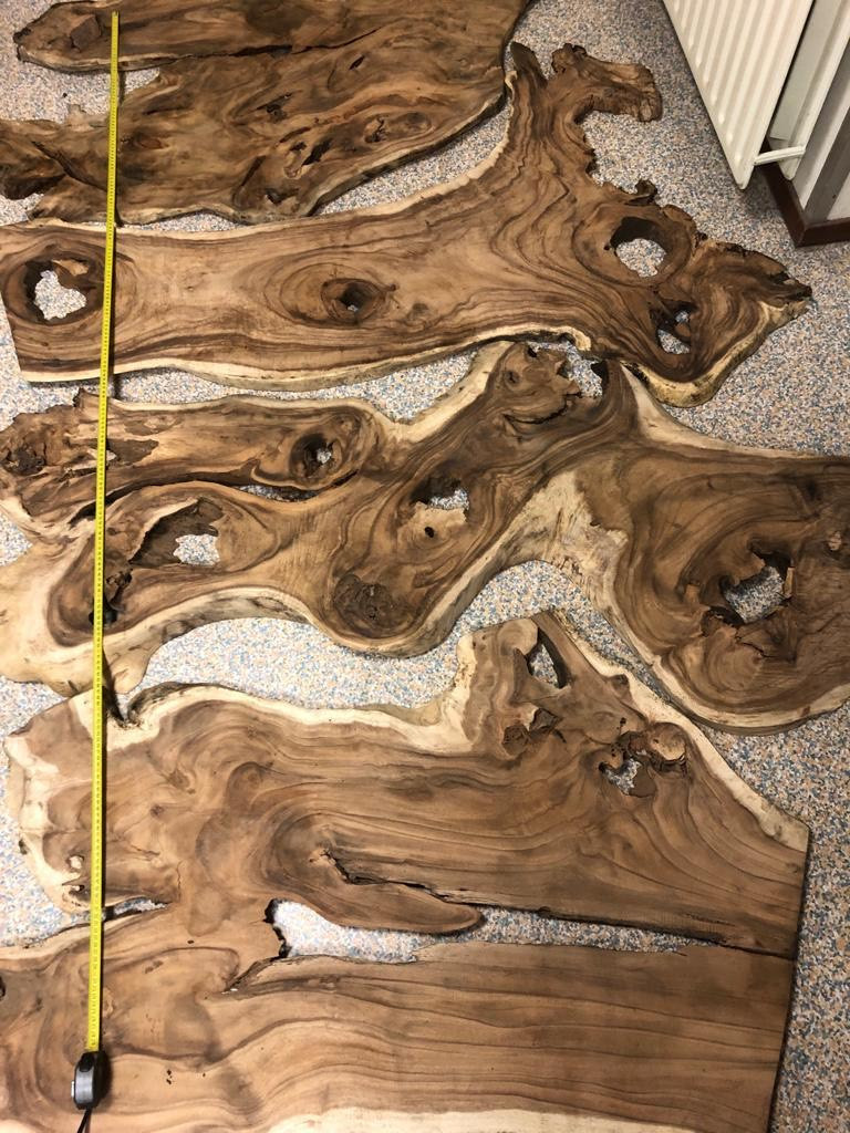 Hout selectie boomstamtafel
