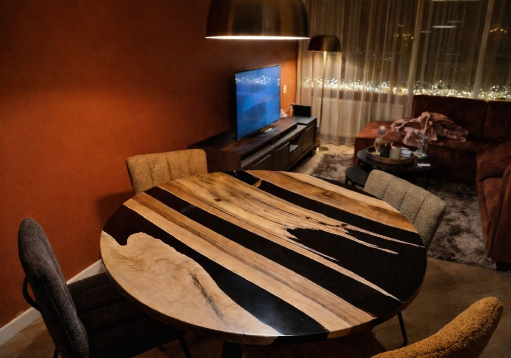 zwarte epoxy tafel