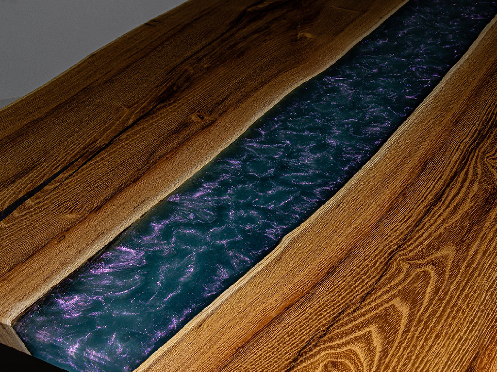 roze glitters epoxy tafelblad